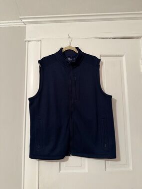 Vineyard Vines Men's Navy Full-Zip Fleece Vest